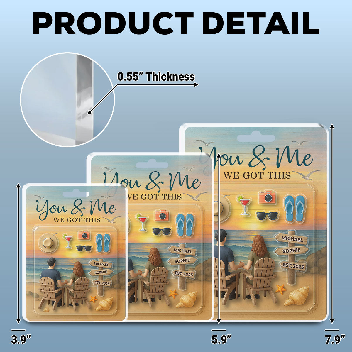 We Built A Life We Loved - Personalized Custom Acrylic Plaque