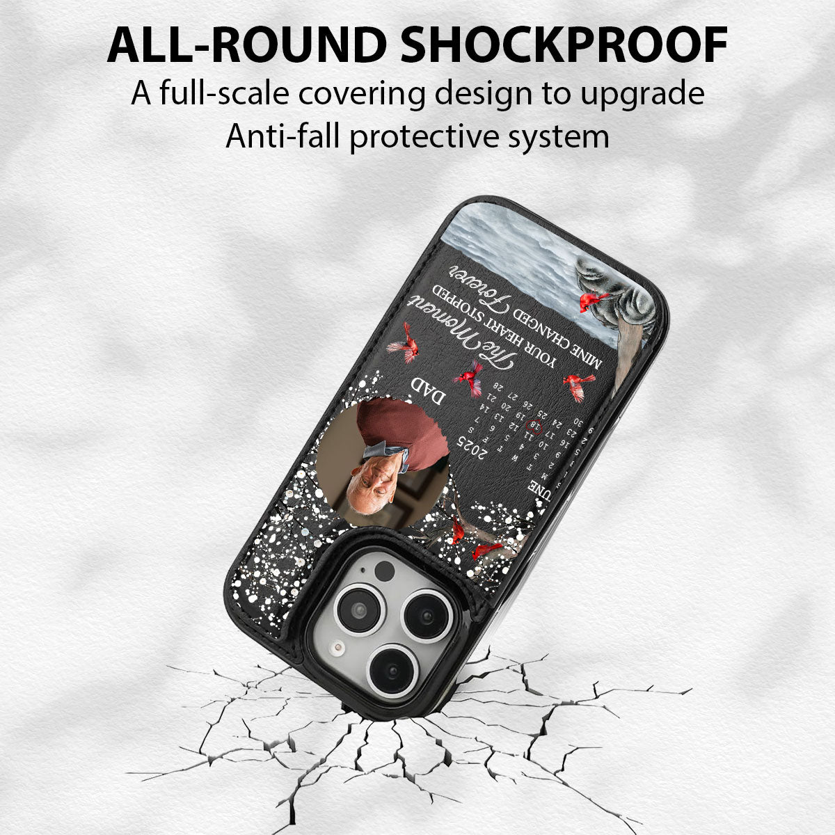 The Moment My Heart Changed Forever - Personalized Custom Leather Phone Case