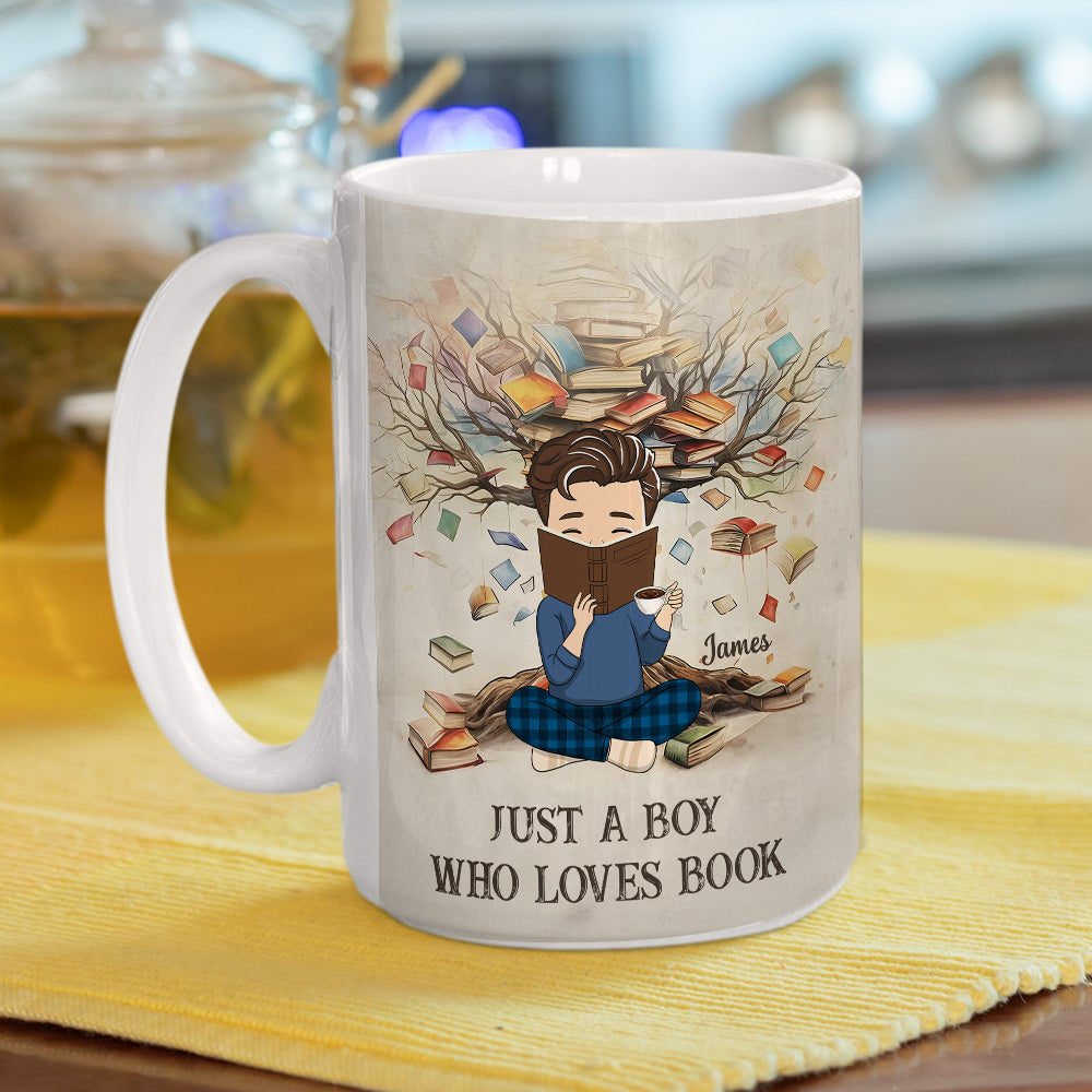Just A Girl Who Loves Book - Personalized Custom Coffee Mug