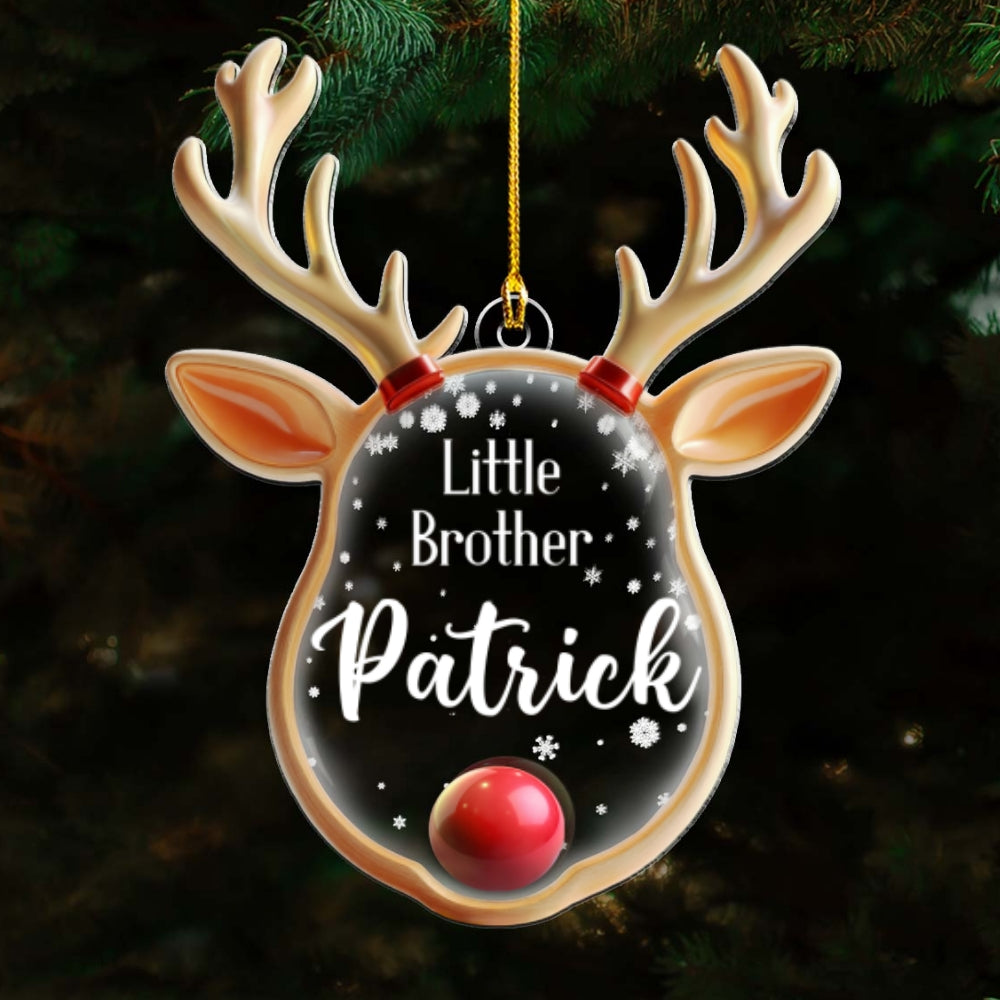 Reindeer Bell - Personalized Custom Acrylic Ornament