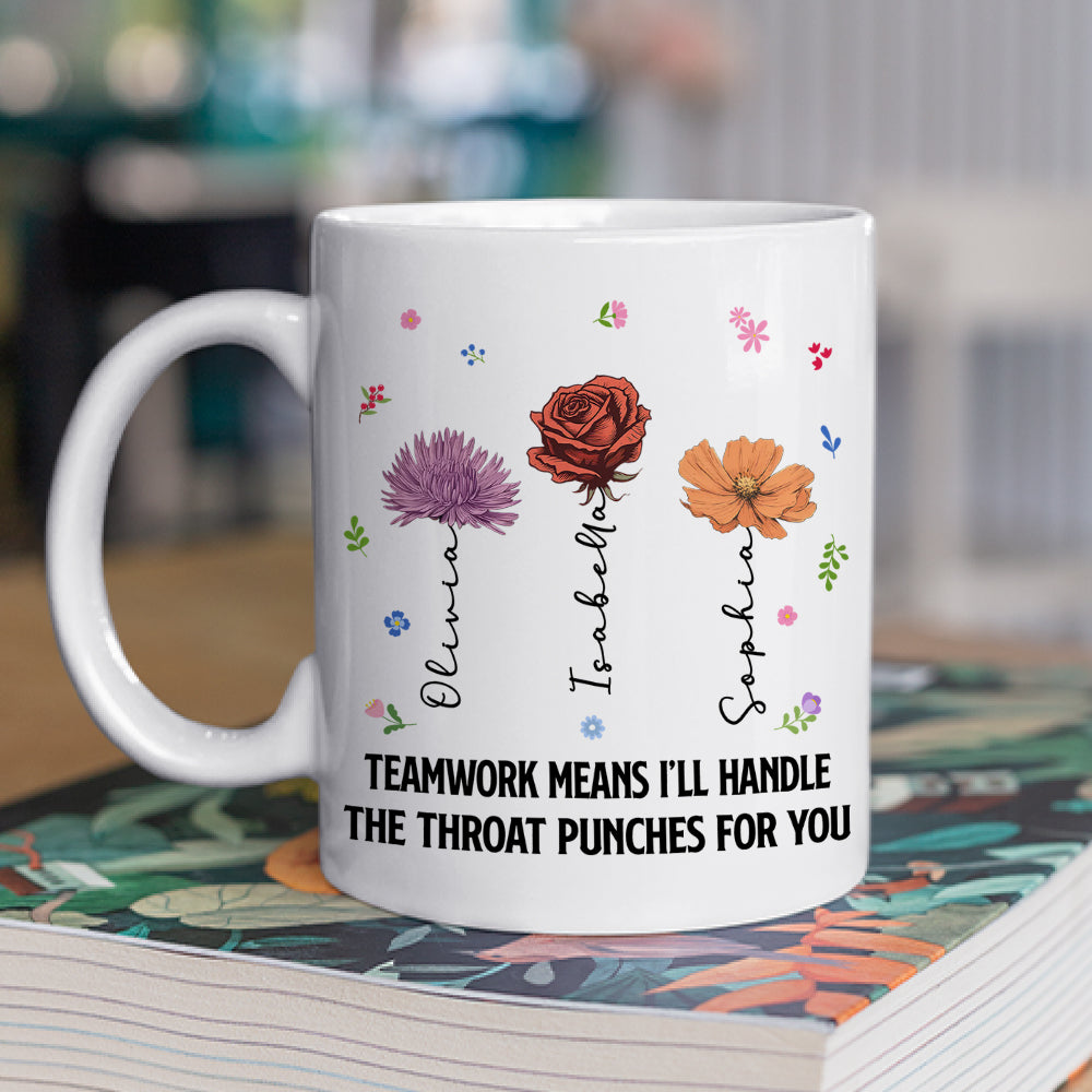 Throwing A Punch - Personalized Custom Coffee Mug