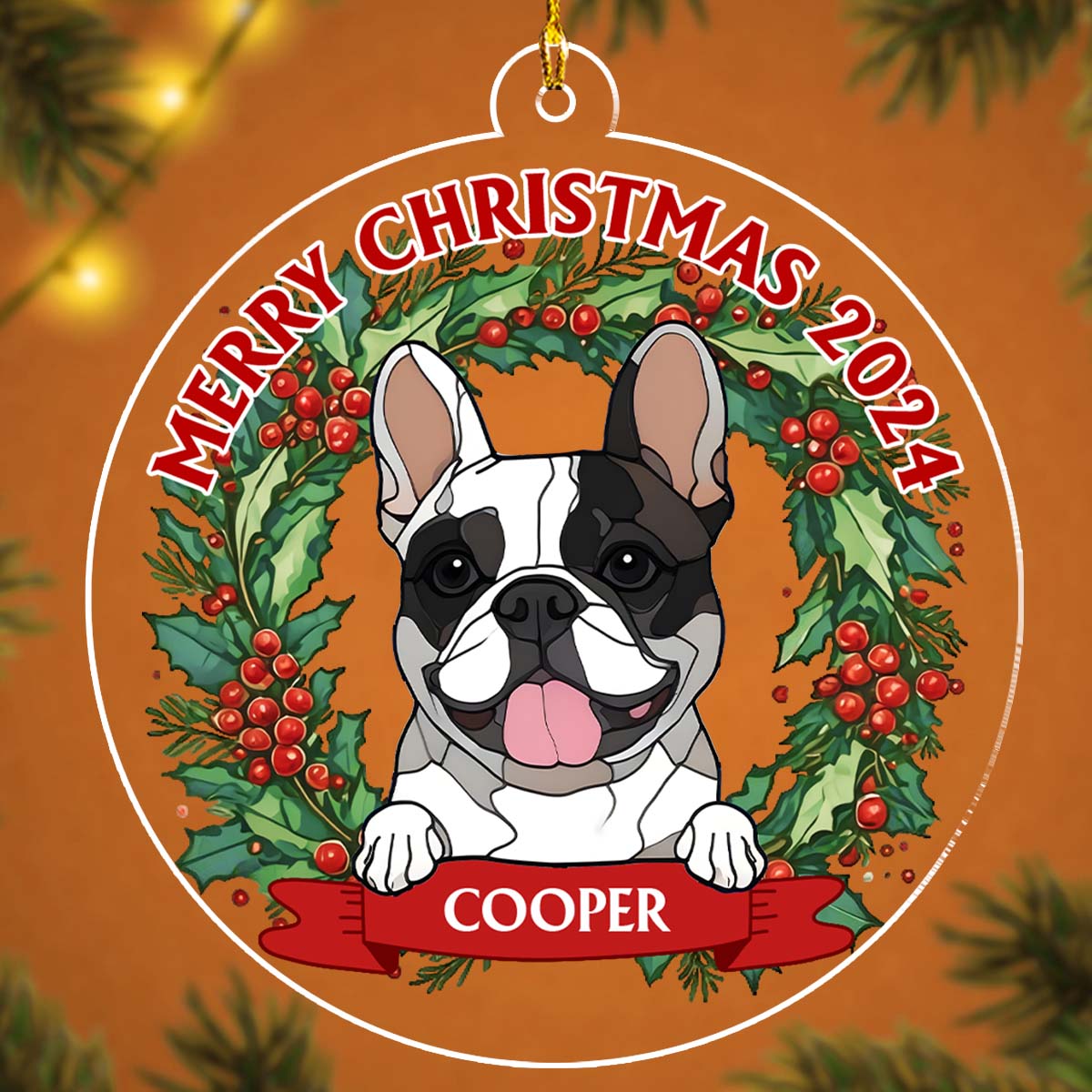 Joyful Christmas - Personalized Custom Acrylic Ornament