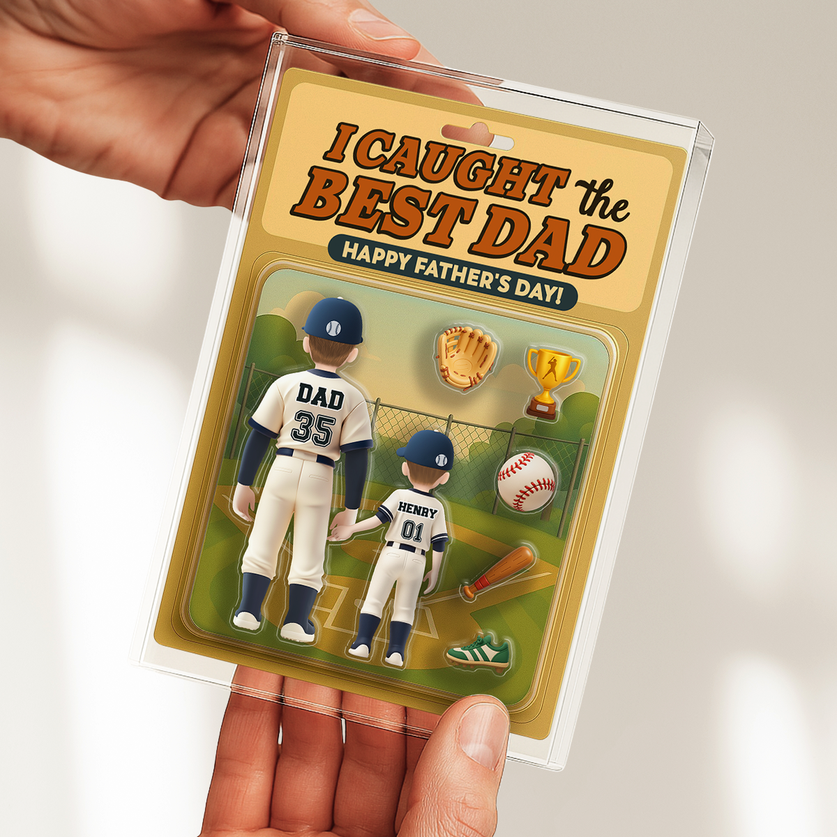 I Caught The Best Dad - Personalized Custom Acrylic Plaque