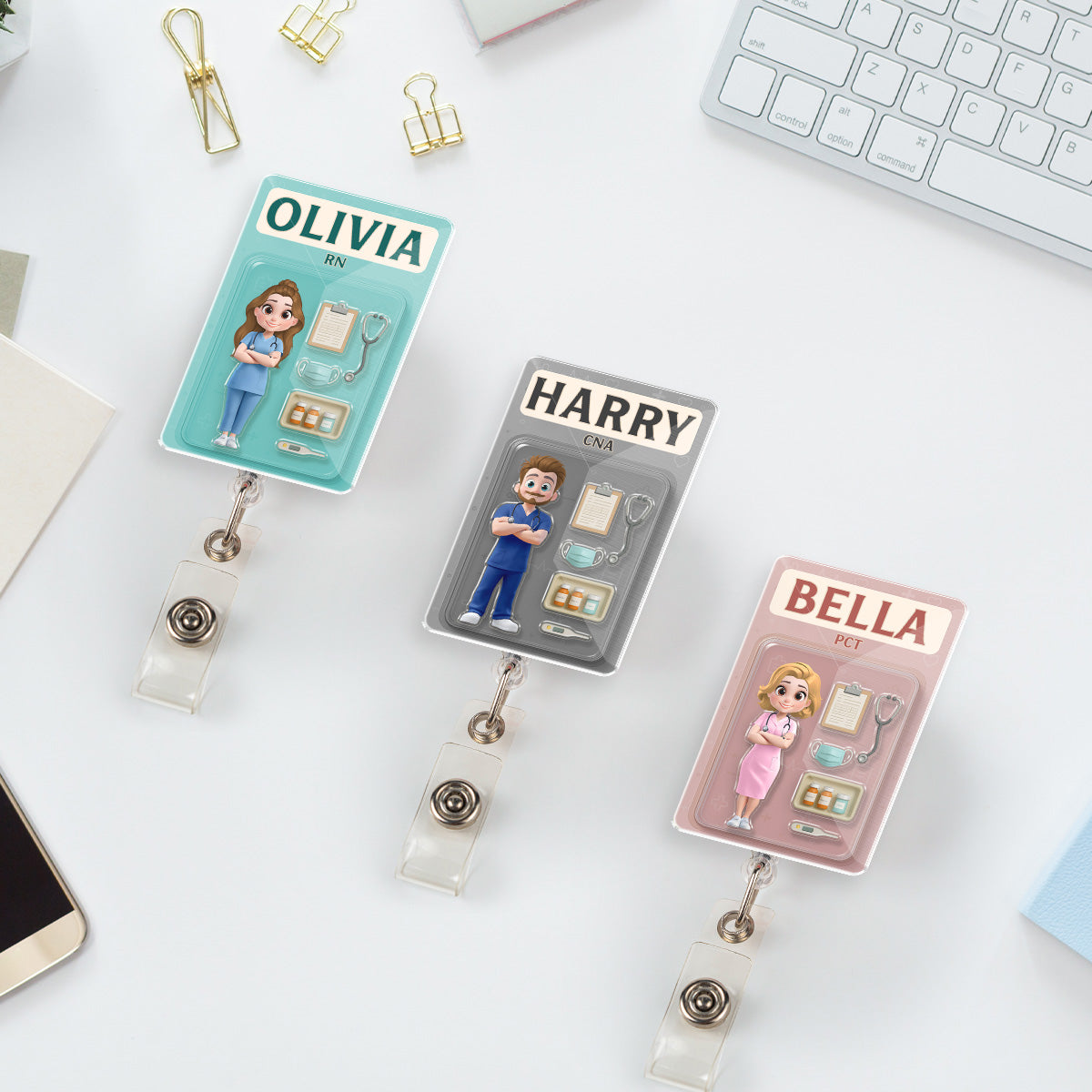 Be The Nurse You Would Want As A Patient - Personalized Custom Acrylic Badge Reel