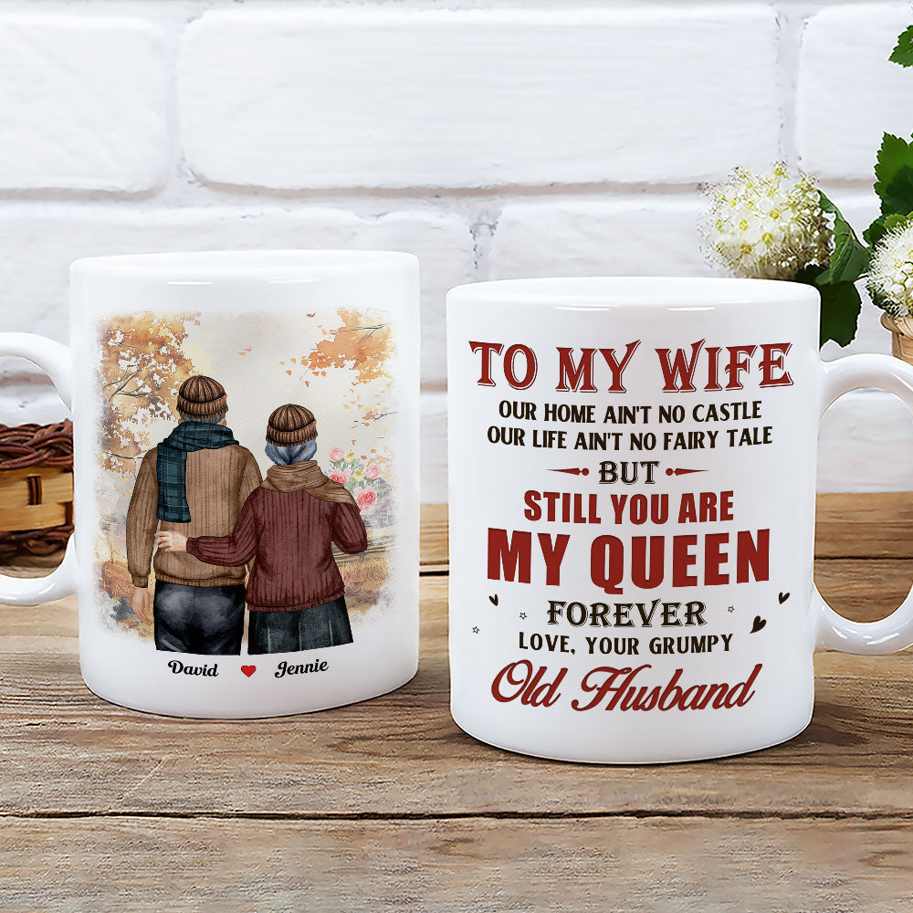 My Queen Forever - Personalized Custom Coffee Mug