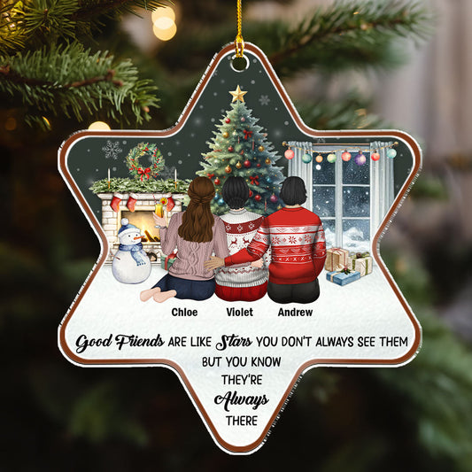 Friends Are Like Stars - Personalized Custom Acrylic Ornament