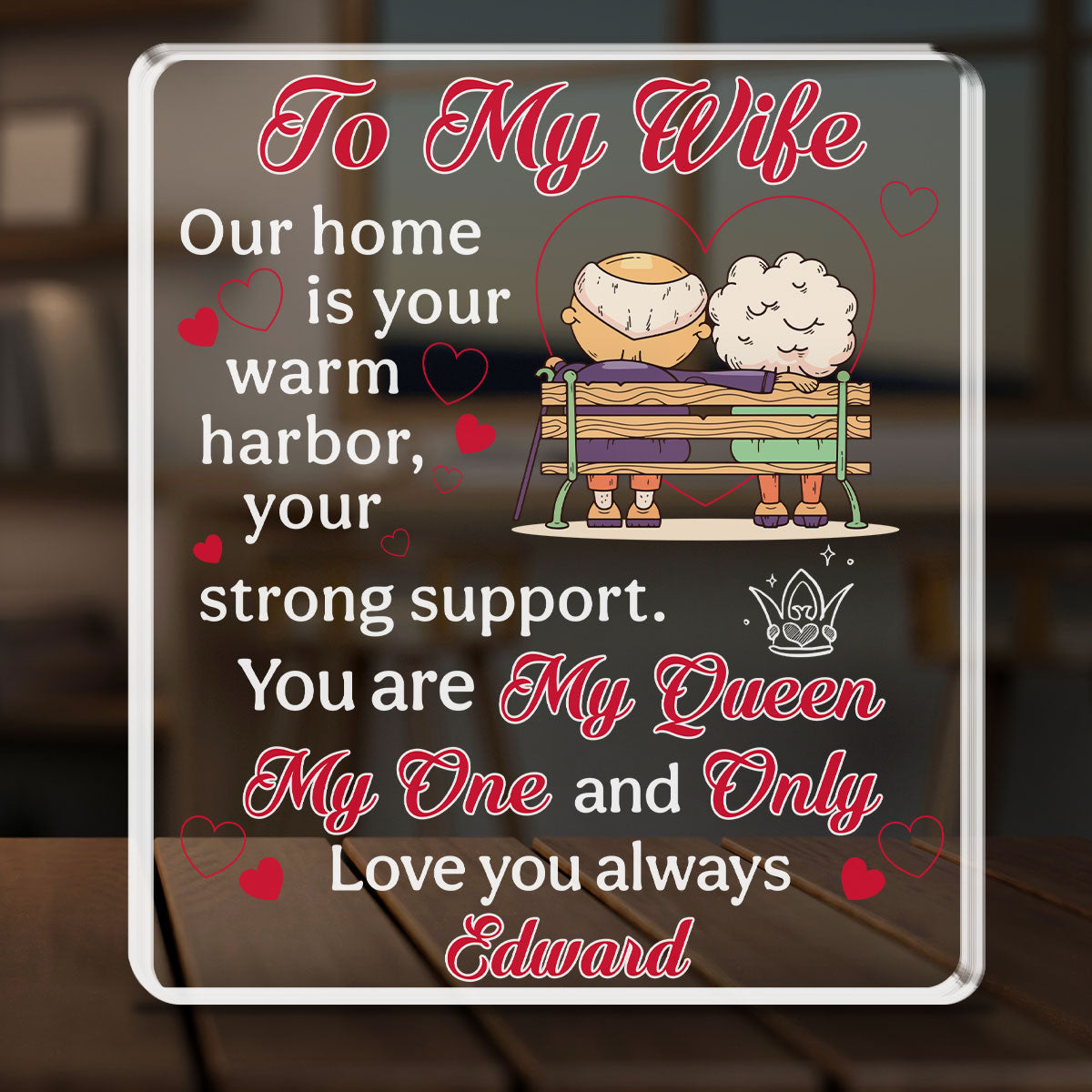 To My Wife - Personalized Custom Acrylic Plaque