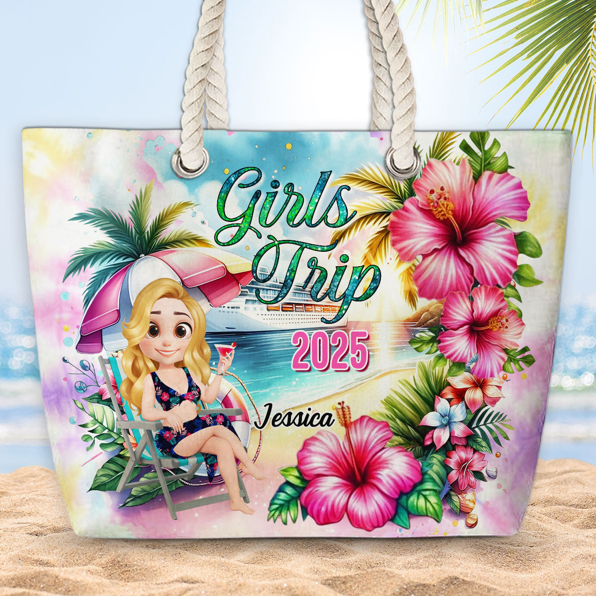 Girls Trip - Personalized Beach Bag