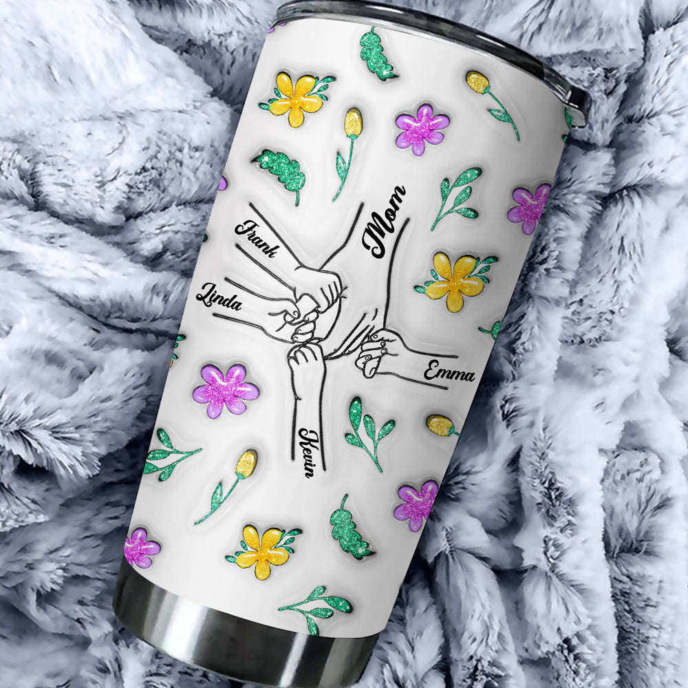 You Hold Our Hands, Also Our Hearts - Personalized Custom 3D Inflated Effect Tumbler