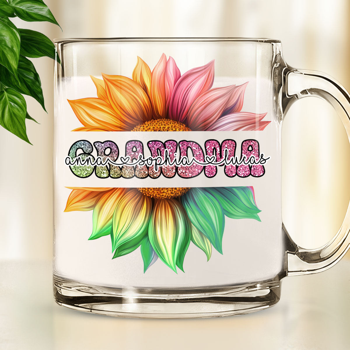 Nana We Always Love You - Personalized Custom Glass Mug