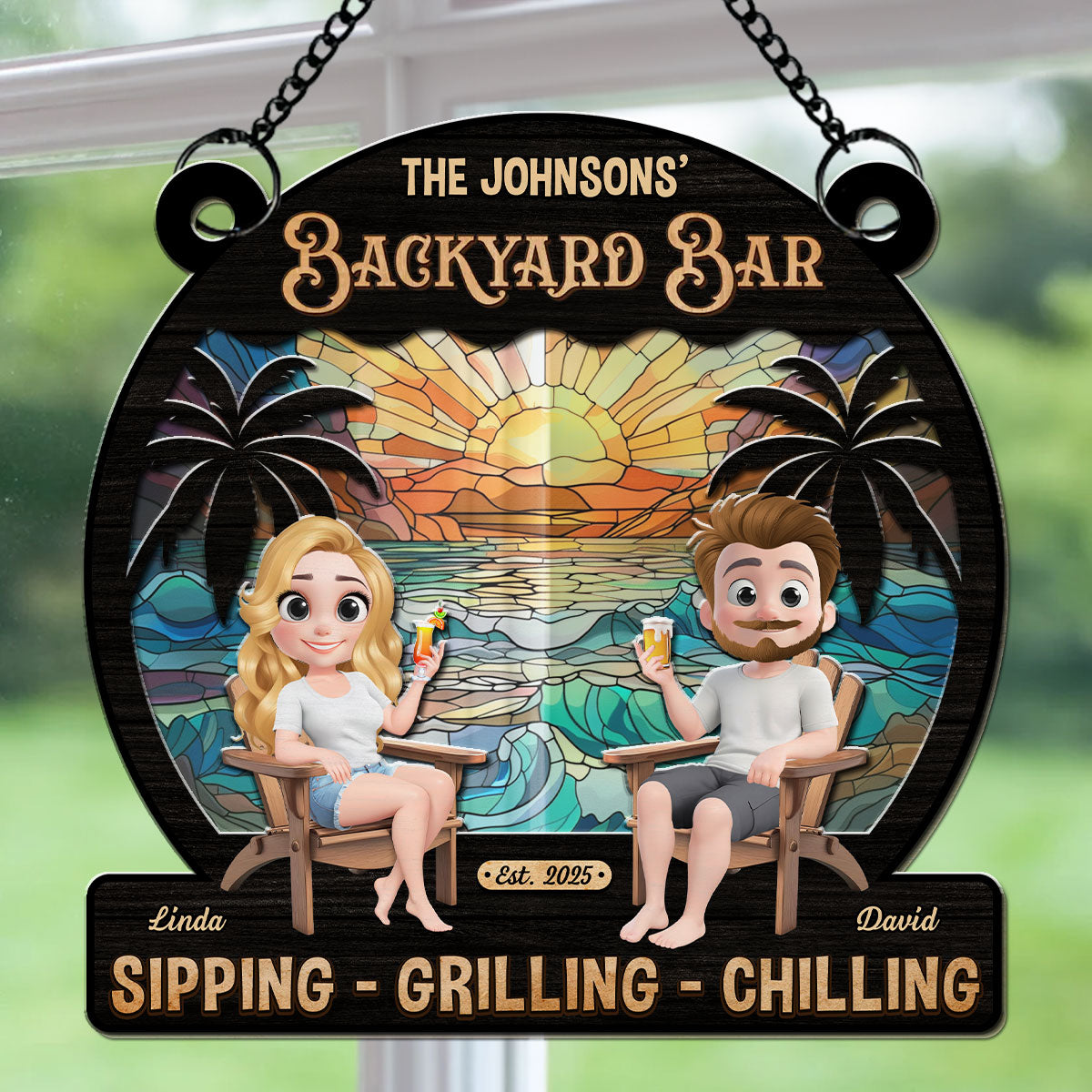 We At Pool And Patio - Personalized Custom Suncatcher
