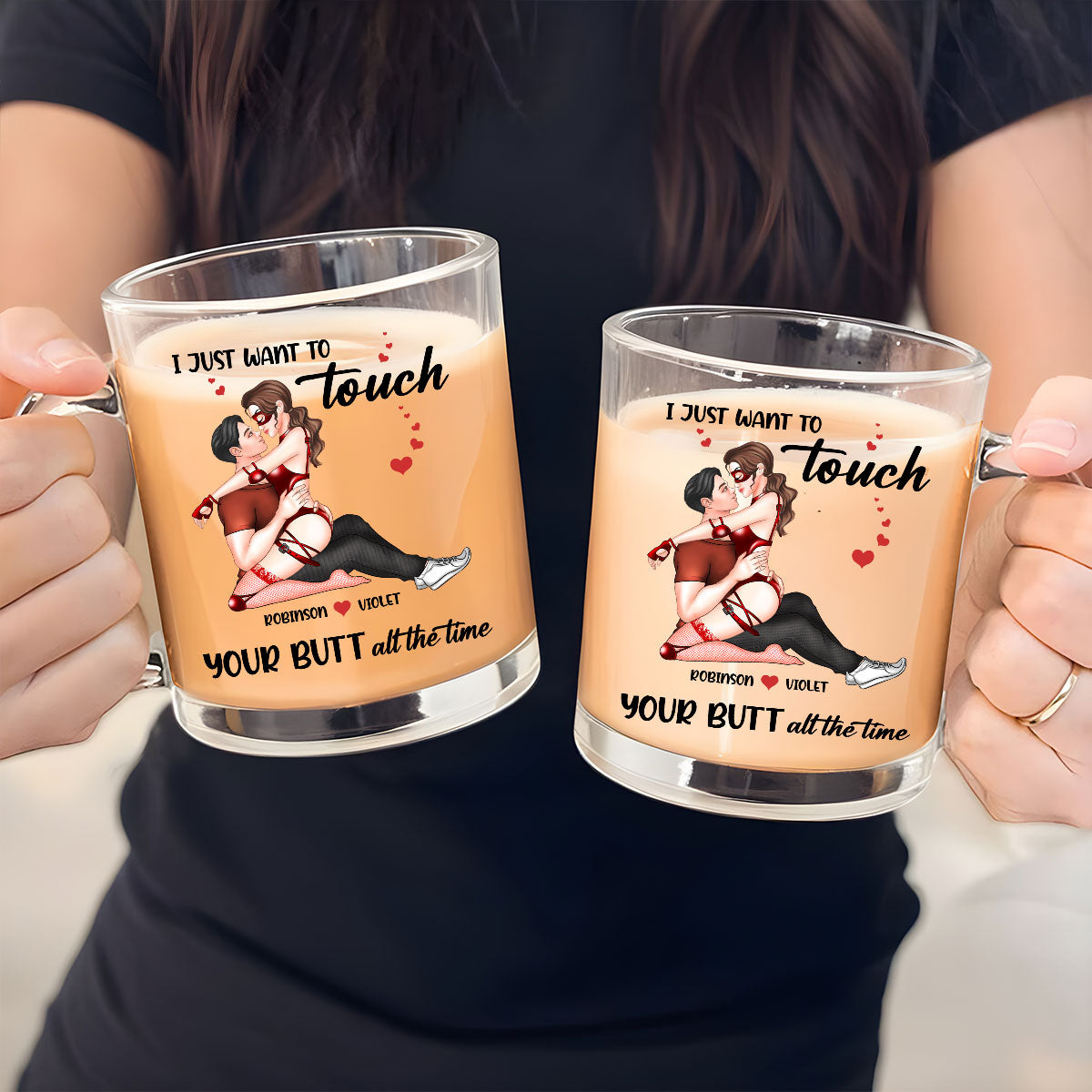Cheeky Love - Personalized Custom Glass Mug