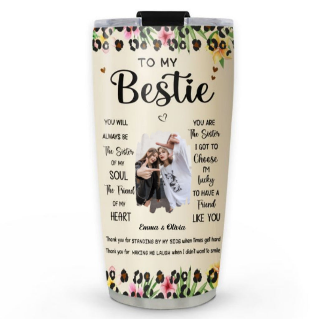 Sister Of Soul Friend Of Heart Photo - Personalized Custom Tumbler