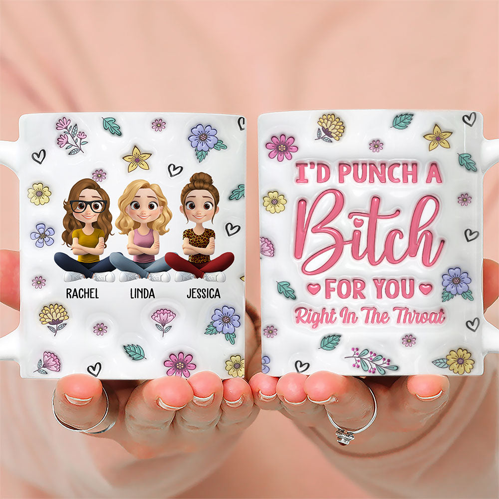 Bestie Forever Cartoonize - Personalized Custom 3D Inflated Effect Mug