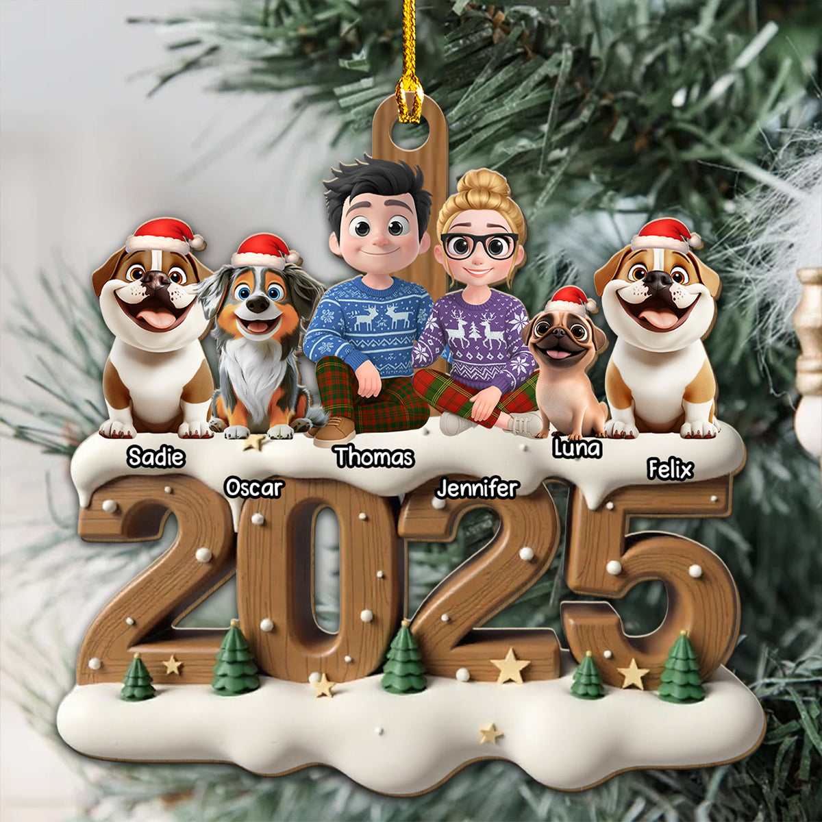 From This Year Onwards - Personalized Custom 3D Effect Wood Ornament