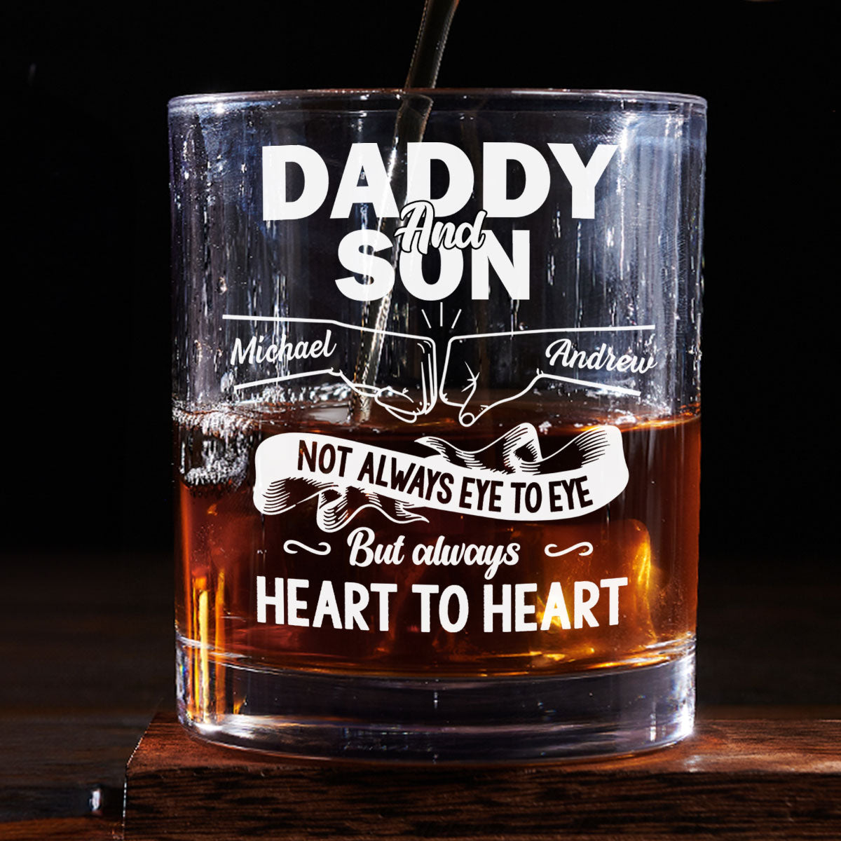 You Are The Best - Personalized Custom Whiskey Glass