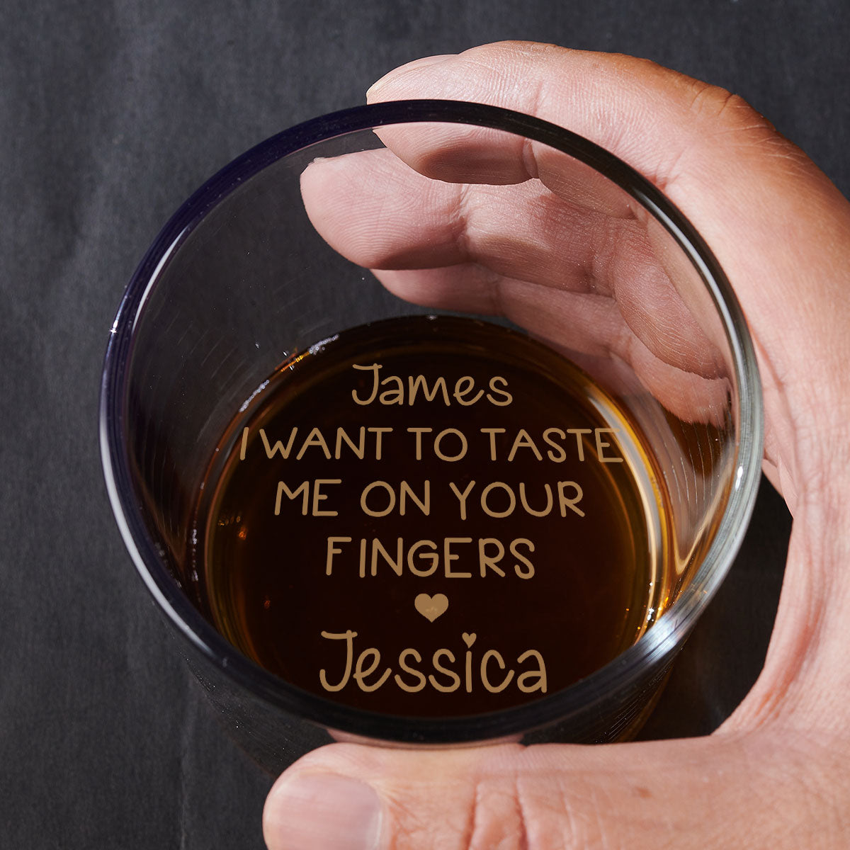 Taste Me Slow And Deep - Personalized Custom Engraved Whiskey Glass