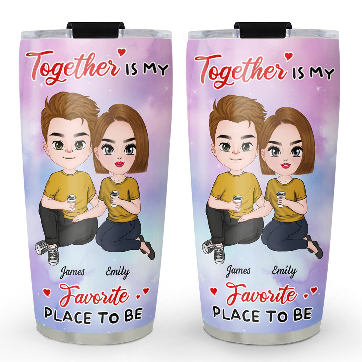 Together Is My Favorite Place To Be - Personalized Custom Tumbler