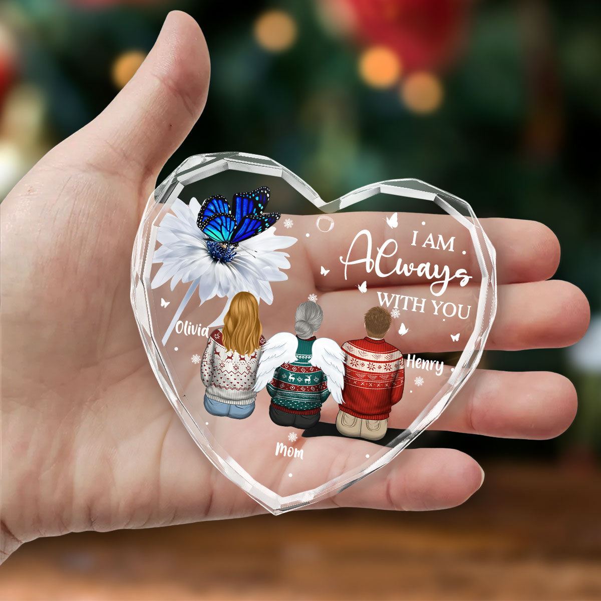 Always With You - Personalized Custom Glass Ornament