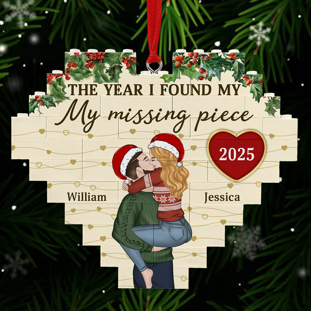 I Found My Missing Piece - Personalized Custom Heart Puzzle Ornament