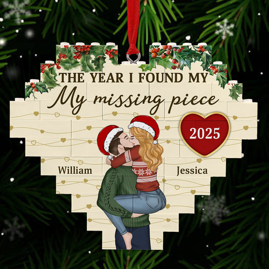 I Found My Missing Piece - Personalized Custom Heart Puzzle Ornament