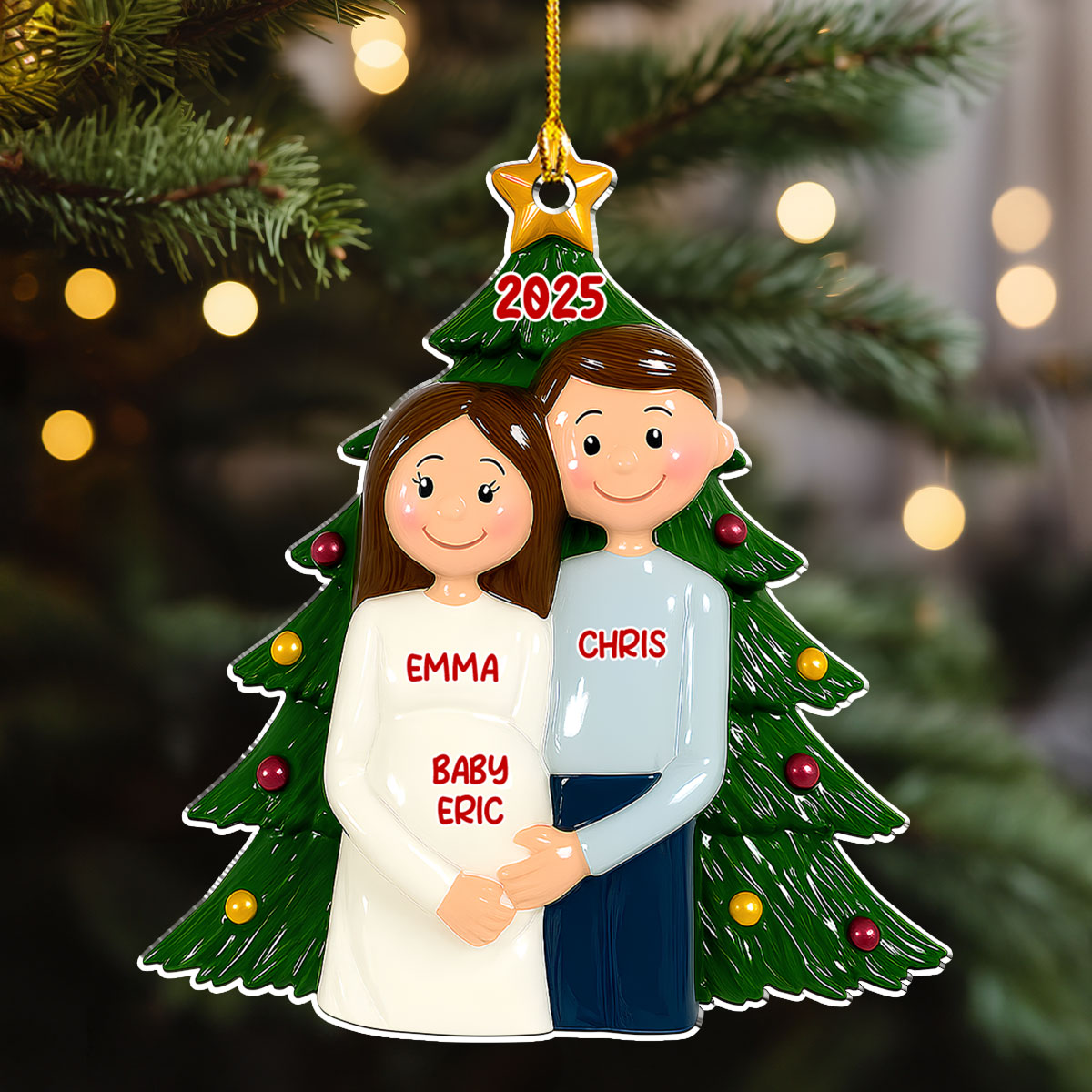 Merry Moments - Personalized Custom 3D Effect Acrylic Ornament