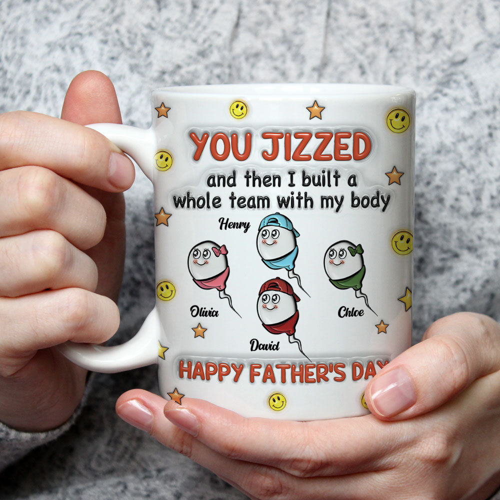 I Built A Human - Personalized Custom 3D Inflated Effect Mug