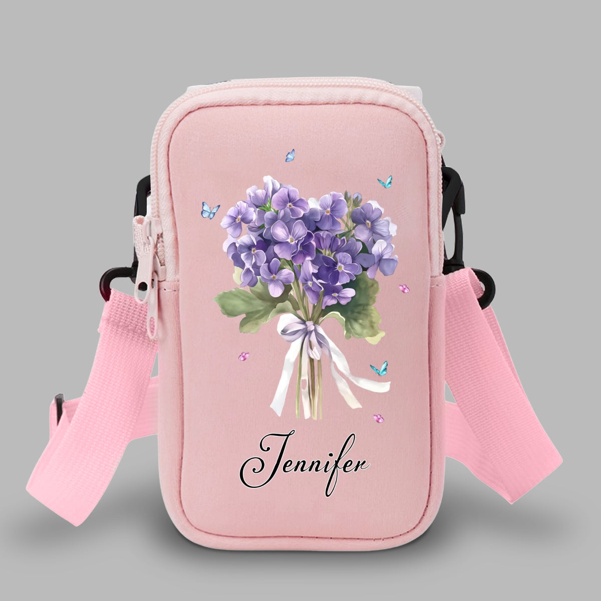 Birthmonth Flower - Personalized Custom Water Bottle Carrier Bag