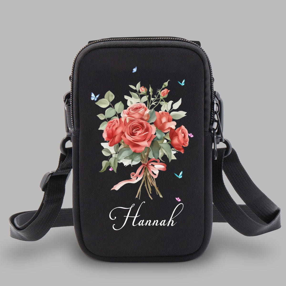 Birthmonth Flower - Personalized Custom Water Bottle Carrier Bag