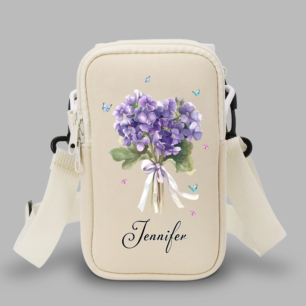 Birthmonth Flower - Personalized Custom Water Bottle Carrier Bag