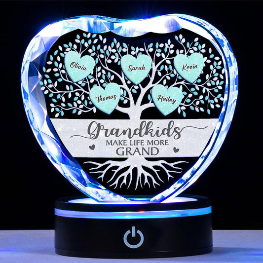 Lovely Grandkids - Personalized Custom Crystal Led Light