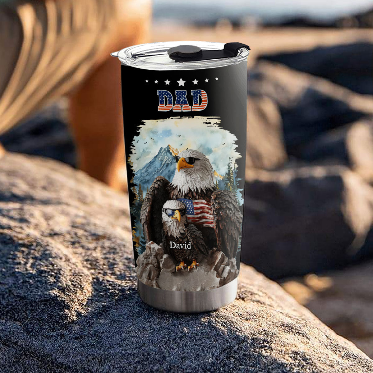 Eagle Papa - Personalized Custom Tumbler