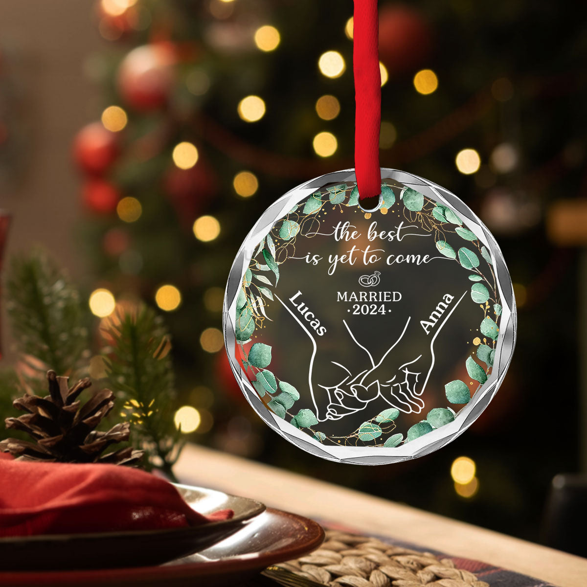 Life Is Better When We Grow Old Together - Personalized Custom Glass Ornament