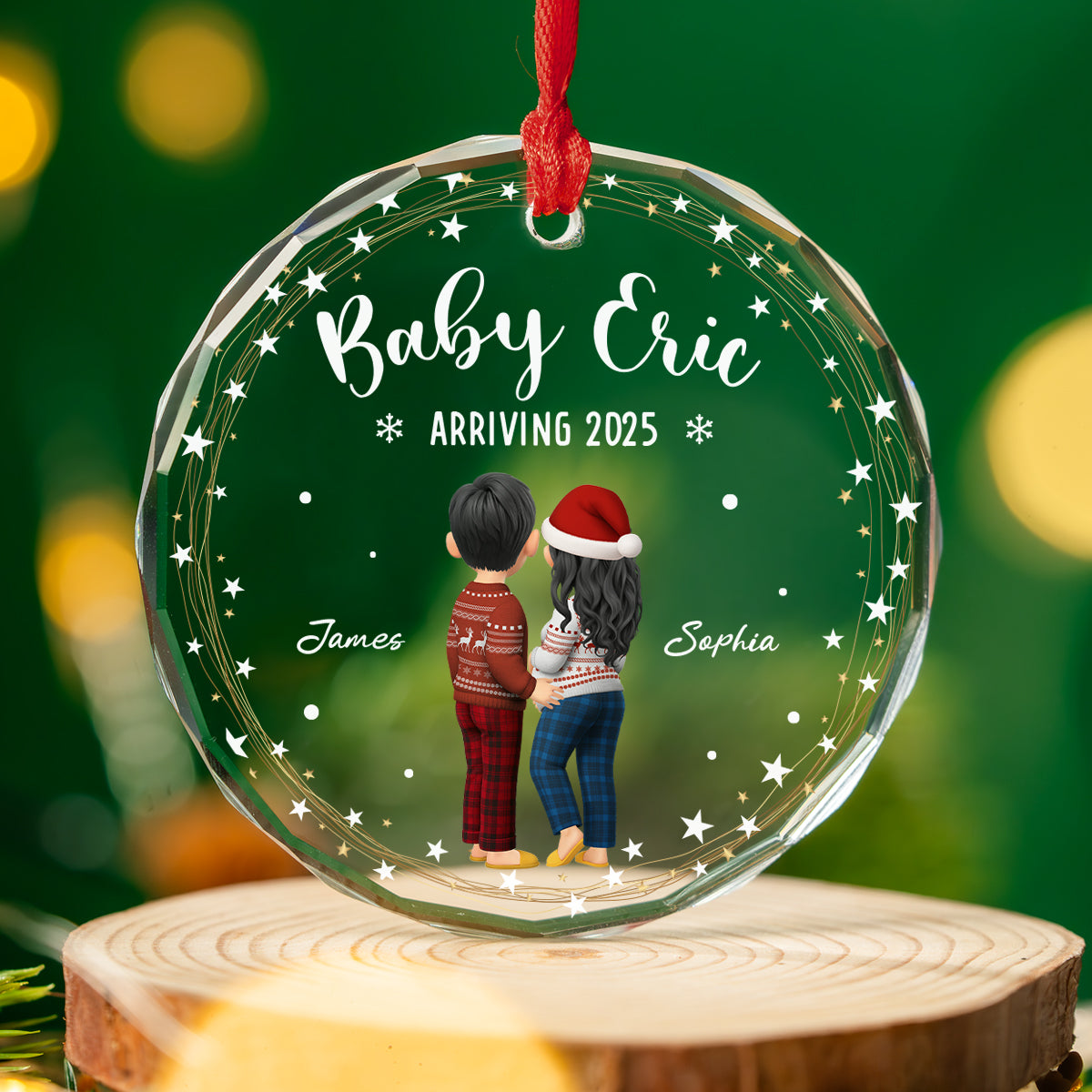 Arrive To The World - Personalized Custom Glass Ornament