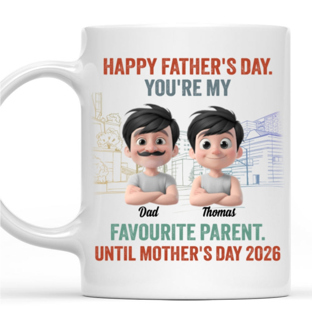 Favorite Parent For Now - Personalized Custom Coffee Mug