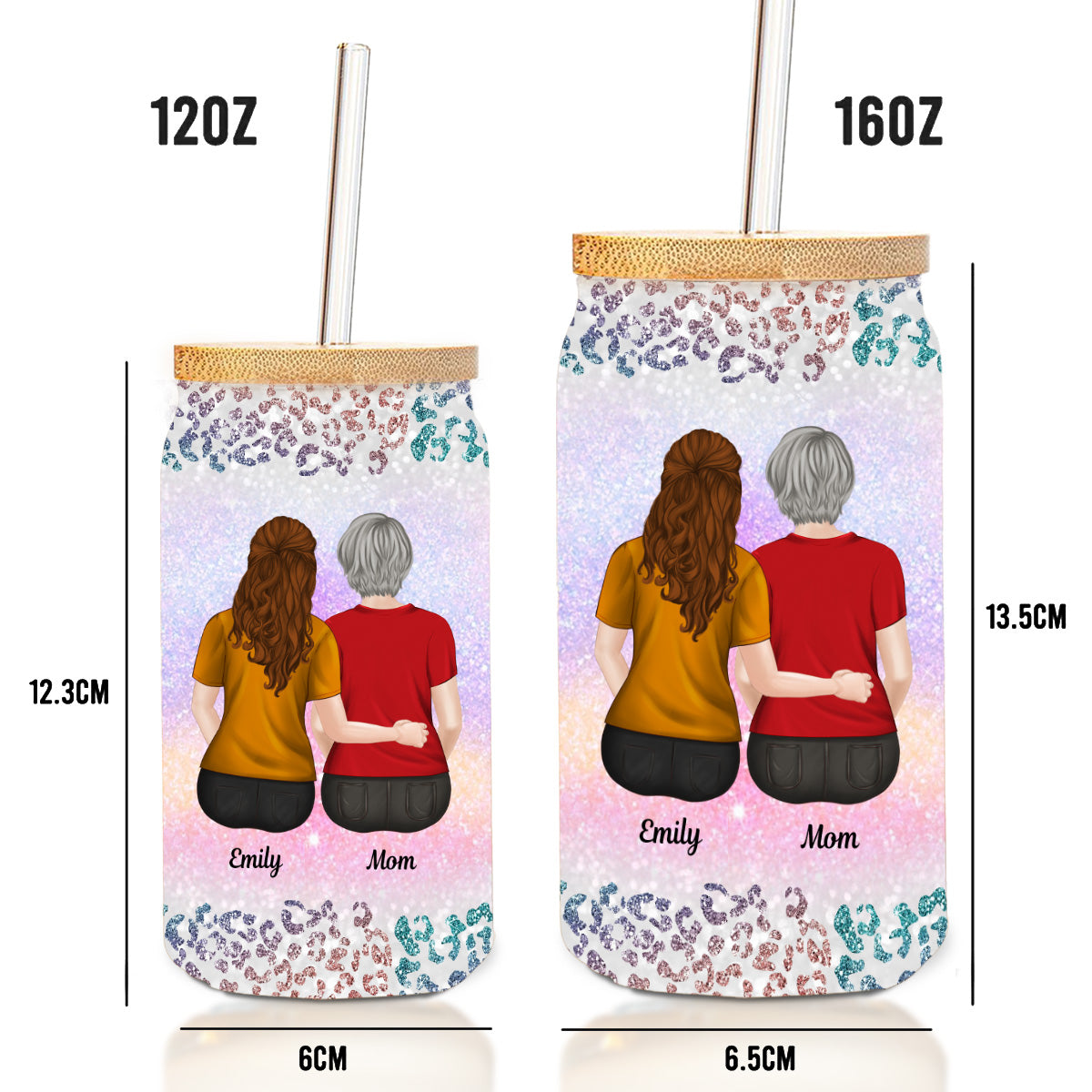 From Mom To Badass Daughter - Personalized Custom Glass Can