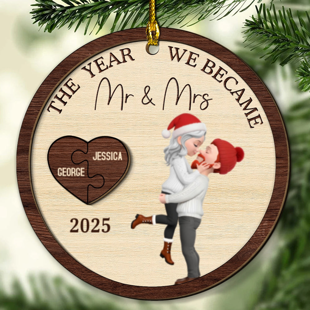 You Complete My Whole Heart - Personalized Custom Freeshape 2-Layered Wood Ornament
