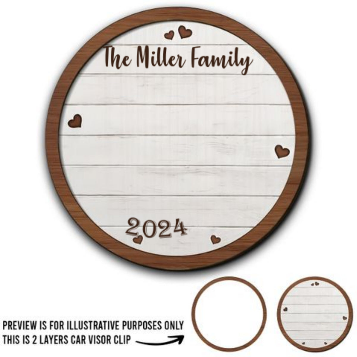 Family Crossword - Personalized Custom Car Visor Clip