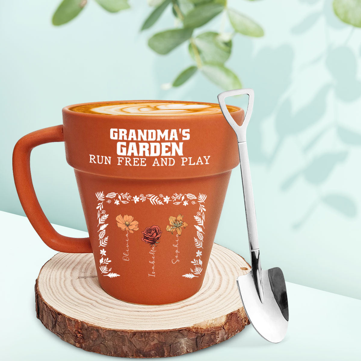 Birth Flower Grow An Old Friend - Personalized Custom Plant Pot Mug