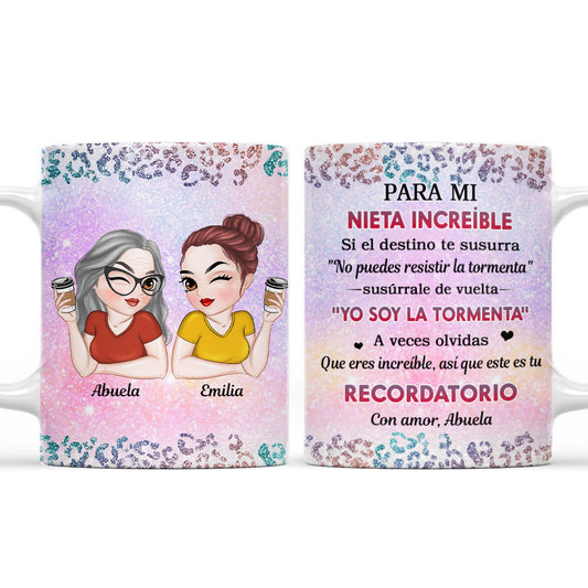 Mi Nieta Valiente - Taza de café personalizada