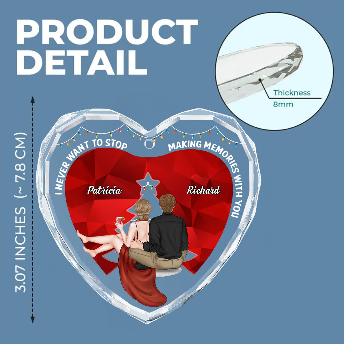 All I Want - Personalized Custom Glass Ornament