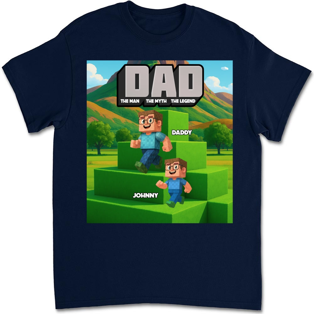 Blocky Dad - Personalized Custom Shirt