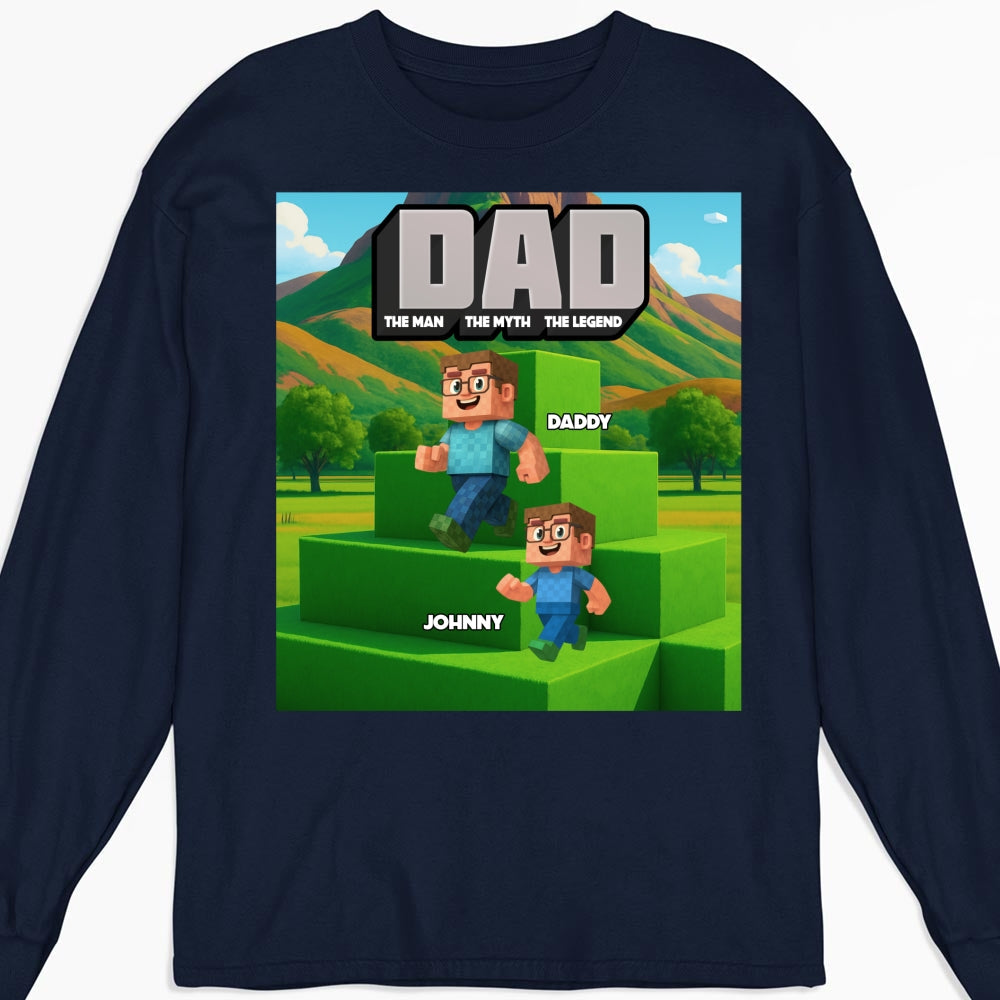 Blocky Dad - Personalized Custom Shirt