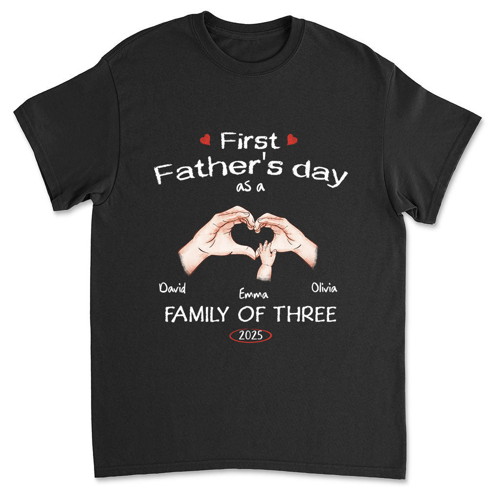 First Year As A Family Of Three - Personalized Custom Shirt