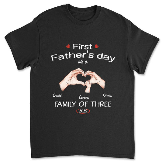 First Year As A Family Of Three - Personalized Custom Shirt