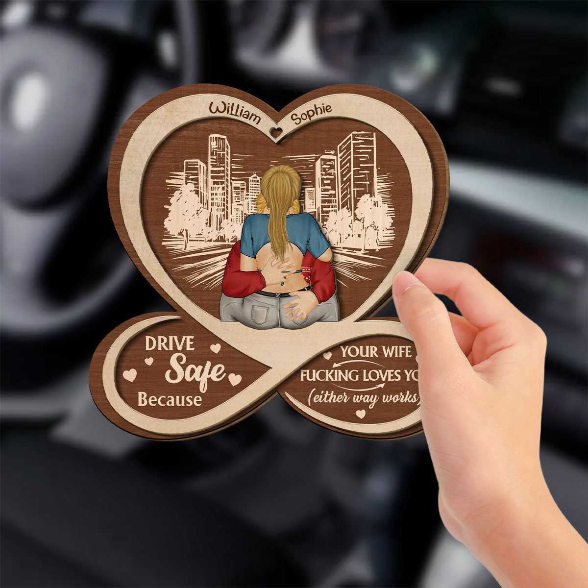 Drive Safe Because I Love You - Personalized Custom Car Visor Clip