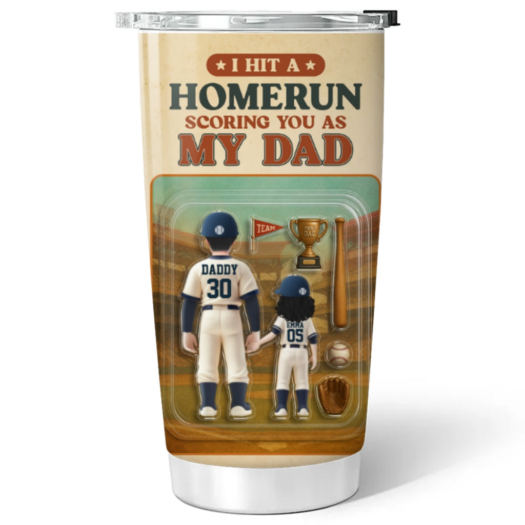 Baseball Dad - Personalized Custom Tumbler