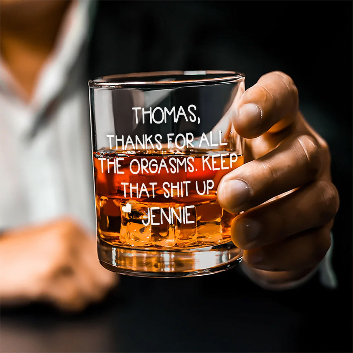 Your Smile Makes Me Smile - Personalized Custom Whiskey Glass