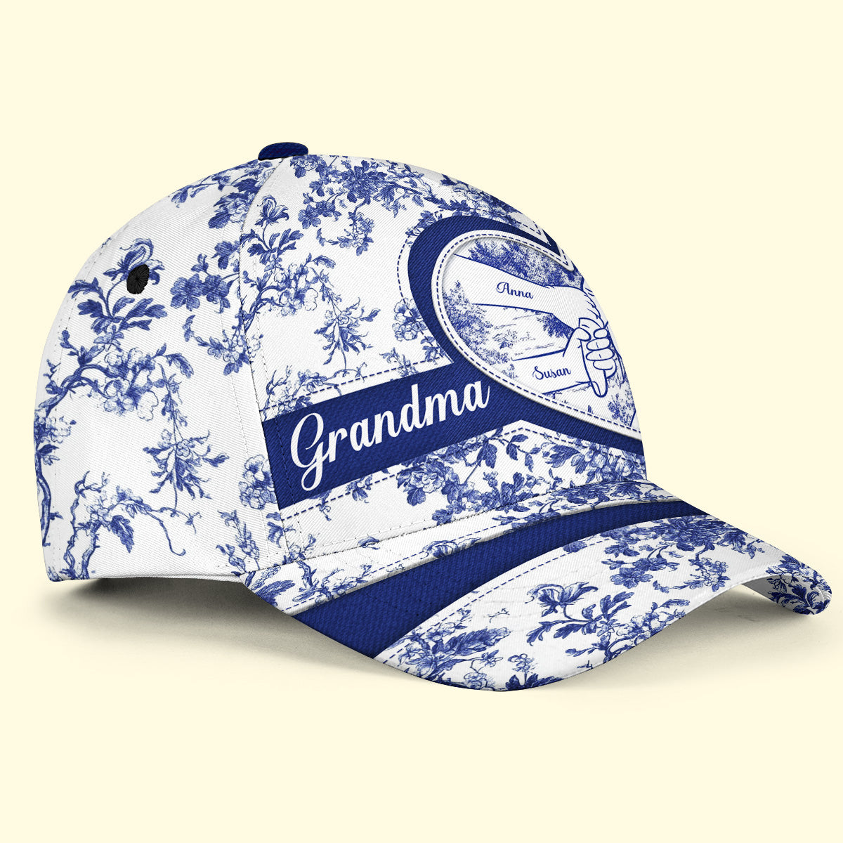 Grandkids Toile De Jouy - Personalized Classic Cap