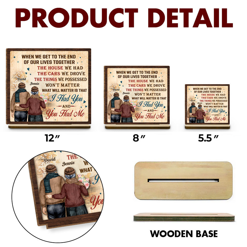 You Had Me - Personalized Custom 2-Layer Wood Plaque With Flat Base